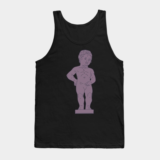 Manneken Pis - Little Pissing Man - Brussel Monument Tank Top by DeWinnes